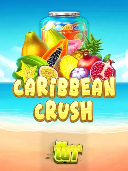 Interface vibrante do slot Caribbean Crush com frutas tropicais e tema de praia.